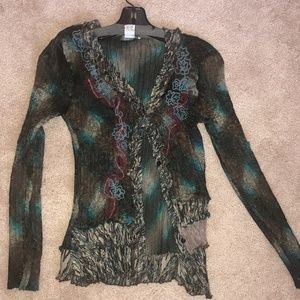 Alberto Makali Ruffle Blouse